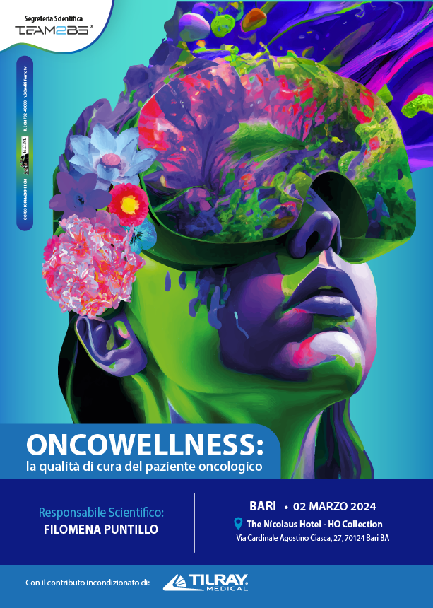 Copertina "Oncowellness: la qualità di cura del paziente oncologico" Bari